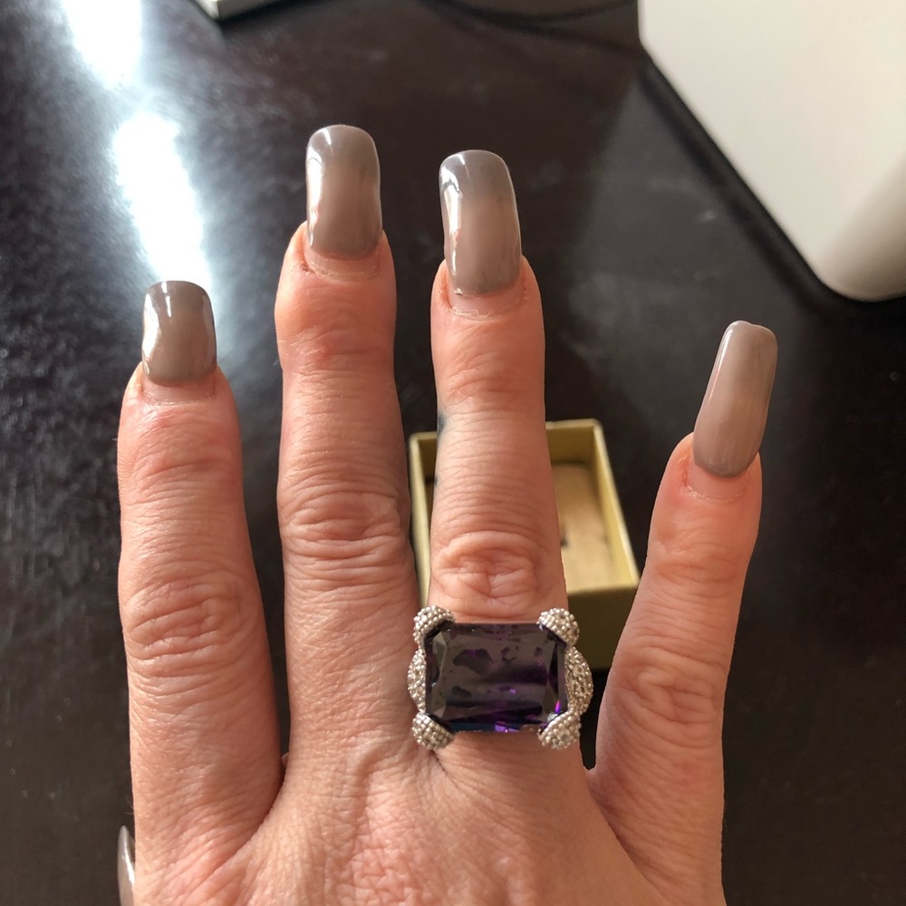Charles Winston Lab created Amethyst ring.